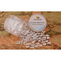 10mm Flat Back Cleared Glass Cabochons Transparent Dome Tile Jewelry Making Supplies for Photo Craft&nbsp;GGLA-PH0001-03D-B
