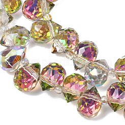 Electroplate Glass Beads Strands&nbsp;EGLA-D030-17-02