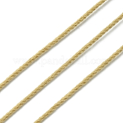 28mコットンコード  編組ロープ  プラスチックリール付き  壁掛け用  工芸  ギフト包装  ダークカーキ  1mm  約30.62ヤード（28m）/ロール&nbsp;OCOR-CJC0005-01A