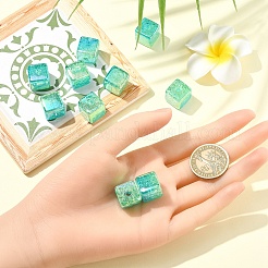 10Pcs Gradient Color & UV Plating Transparent Acrylic Beads&nbsp;OACR-YW0002-25D