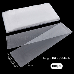 長方形PEプラスチックフィルム保存袋100個  透明  100x14.8x0.005cm&nbsp;ABAG-WH0038-81A