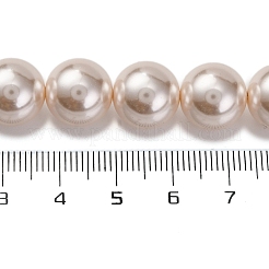 Baking Paint Pearlized Glass Pearl Round Bead Strands&nbsp;PEAR-H019-02E-02