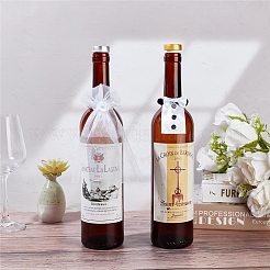 3 Sets Organza & Cloth Bride and Groom Wine Bottle Cover&nbsp;AJEW-CP0001-48