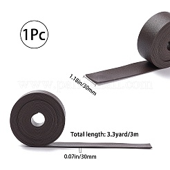 PUレザーコード  フラット  ココナッツブラウン  3x0.18cm  3 m /ロール&nbsp;DIY-GF0003-52A