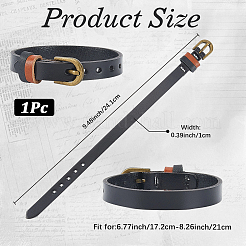 Cattlehide Adjustable Bracelets for Men Women&nbsp;BJEW-WH20001-06B