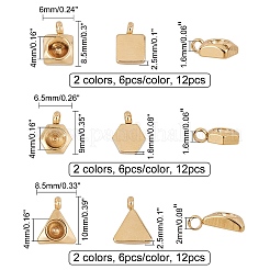 304 Stainless Steel Pendant Rhinestone Settings&nbsp;STAS-UN0011-07