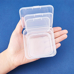 プラスチックビーズ収納ケース  長方形  透明  54~74x53~73x20~25mm  27個/セット&nbsp;CON-BC0003-01