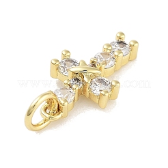 Rack Plating Brass Clear Cubic Zirconia Pendants&nbsp;X-KK-M293-13G