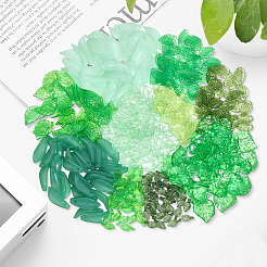 350Pcs 10 Styles Transparent Acrylic Pendants&nbsp;OACR-PA0001-23