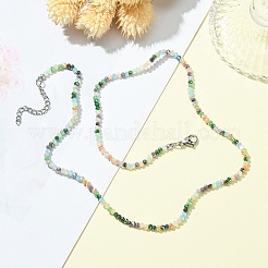 Glass Beaded Necklaces with 304 Stainless Steel Clasps&nbsp;NJEW-JN04363-01