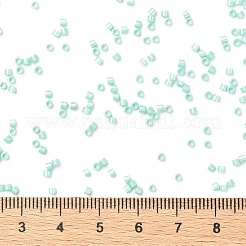 シリンダーシードビーズ  不透明色の光沢  均一サイズ  アクアマリン  2x1.5mm  穴：0.8mm  約888個/10g&nbsp;X-SEED-H001-H07