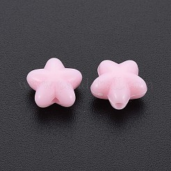 不透明なアクリルビーズ  スター  ピンク  10x10.5x6mm  穴：1.6mm  約669個/198g&nbsp;LS-MACR-S373-26-A09