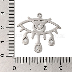 変色しない201ステンレススチールペンダント  目  ステンレス鋼色  27.5x29.5x1mm  穴：1.6mm&nbsp;STAS-B049-03P