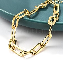 Brass Paperclip Chain Bracelets for Women Men&nbsp;BJEW-F494-03G