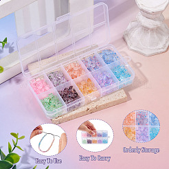 100G 10 Colors Transparent Spray Painted Glass Seed Beads&nbsp;SEED-TA0001-66