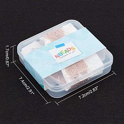 ネックレス作りのための304ステンレススチールアズキチェーン  カニカン付き  ローズゴールド  17.7インチ（45cm）  1.9 mm幅  厚さ1mm  10個/箱&nbsp;STAS-NB0004-24