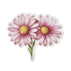 50Pcs Flower PVC Waterproof Stickers&nbsp;STIC-D300-06