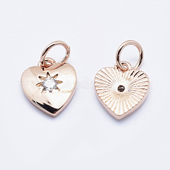 Brass Micro Pave Cubic Zirconia Charms&nbsp;RB-I078-67-NR
