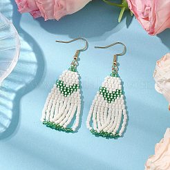 304 Stainless Steel with Glass Dangle Stud Earring&nbsp;EJEW-MZ00179-03