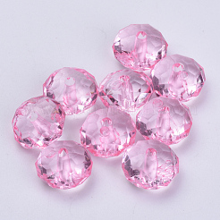 透明なアクリルビーズ  多面カット  ロンデル  ミックスカラー  8x5mm  穴：1.4mm  約2700個/500g&nbsp;TACR-Q258-8mm-V