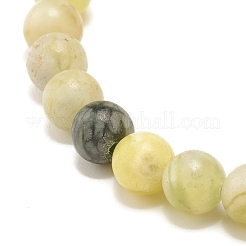Natural Qinghua Jade Round Beaded Stretch Bracelet&nbsp;BJEW-JB07554-01