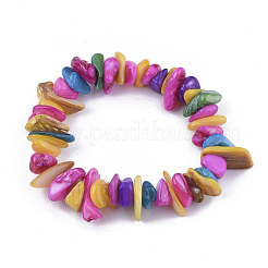 Freshwater Shell Beaded Stretch Bracelets&nbsp;BJEW-S121-01