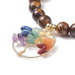 Natural Tiger Eye Stretch Bracelet&nbsp;BJEW-JB08748-03