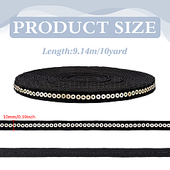 10 Yards Black Nylon Ribbon&nbsp;SRIB-WH0012-09A