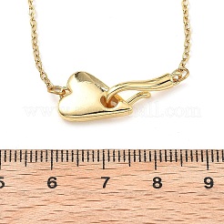 女性用ハート 304 ステンレス ペンダント ネックレス  ゴールドカラー  17.09インチ（43.4cm）&nbsp;NJEW-D288-01G