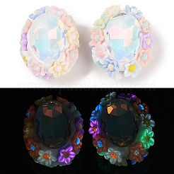 Handmade Luminous Polymer Clay Rhinestone Beads&nbsp;CLAY-H003-05