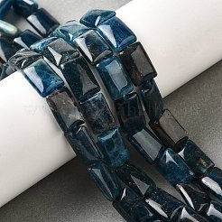 天然石アパタイトビーズ連売り  長方形  12.5x8.5x4.5mm  穴：0.9mm  約32個/連  15.87''（40.3センチメートル）&nbsp;G-Q026-B01-01