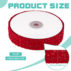 ポリエステルリボン  衣類用アクセサリー  ファイヤーブリック  1インチ（25mm）  約10.00ヤード（9.14m）/ロール&nbsp;OCOR-WH0816-016B