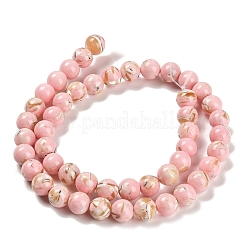 Assembled Synthetic Stone and Trochus Shell Beads Strands&nbsp;G-B128-08C-03