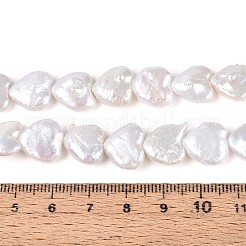 天然バロックケシパールビーズ連売り  天然養殖淡水パール  ハート  ゲインボロ  10~13x10~13x4~6mm  穴：0.3~0.5mm  約35~36個/連  15.16~15.75''（38.5~40センチメートル）&nbsp;PEAR-T006-33B