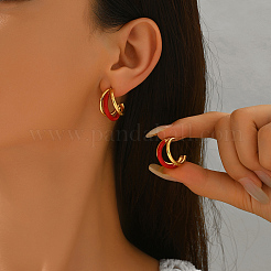 Stainless Steel Triple C-Shaped Stud Earrings&nbsp;LH1344