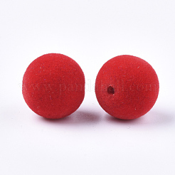 Flocky Acrylic Beads&nbsp;FIND-T046-40G-06