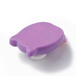 ハロウィーン不透明樹脂カボション  ライラック  フクロウ模様  26.5x20x10mm&nbsp;CRES-B010-01A-03