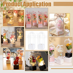 Transparent PVC Single Rose Flower Packaging Boxes&nbsp;ABAG-WH0045-32B