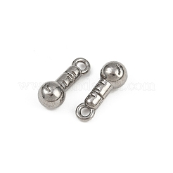 304ステンレスペンダント  丸いチャーム  変色防止  ステンレス鋼色  15x5.5mm  穴：1.8mm&nbsp;STAS-F317-05P