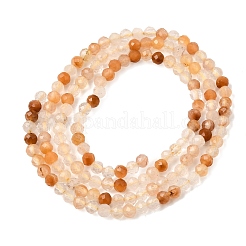 Natural Yellow Rabbit Hair Rutilated Quartz Beads Strands&nbsp;GG-CBA4808-F01-01