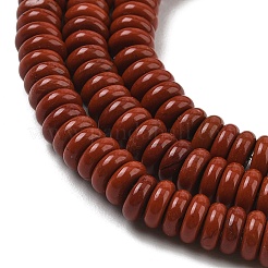 天然石レッドジャスパービーズ連売り  滑らかなロンデル  6.5x2.5mm  穴：1.1mm  約167個/連  14.88''（37.8センチメートル）&nbsp;GG-CBAC08A-A05-01