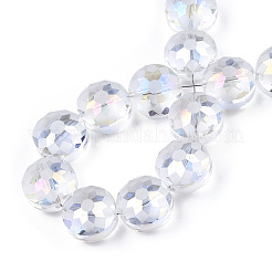 Electroplate Glass Beads Strands&nbsp;EGLA-Q084-12mm-10