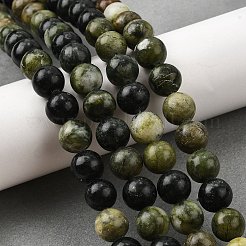 天然中国南部翡翠ビーズ連売り  ラウンド  10mm  穴：0.8~1mm  約38個/連  14.96''（38センチメートル）&nbsp;G-F591-08B