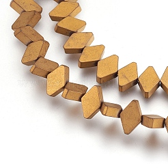 Electroplate Non-magnetic Synthetic Hematite Bead Strands&nbsp;G-I208-18F-L