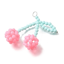 Plastic Beaded Big Pendants&nbsp;PL-CBAF21A-01