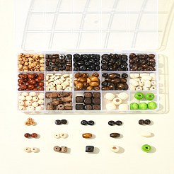 15 Styles Natural Wood Beads&nbsp;WOOD-FS0001-34