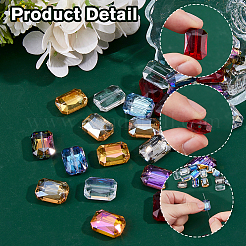 40Pcs 10 Colors Electroplate Transparent Glass Beads&nbsp;GLAA-FH0001-87