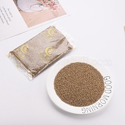 ガラスシリンダービーズ  シードビーズ  焼き付け塗料  丸い穴  バリーウッド  1.5~2x1~2mm  穴：0.8mm  約45000個/袋  約1ポンド/バッグ&nbsp;SEED-S047-A-038