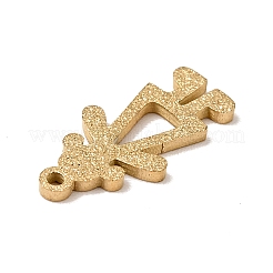 304ステンレス鋼テクスチャペンダントイオンプレーティング（IP）  女の子  ゴールドカラー  14.5x7x1mm  穴：1.2mm&nbsp;STAS-J040-06B-G