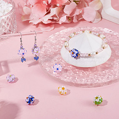 5Pcs 5 Colors Handmade Lampwork Enamel Beads&nbsp;LAMP-TA0002-77